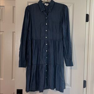 Crown & Ivy Denim Blue Long Sleeve Dress